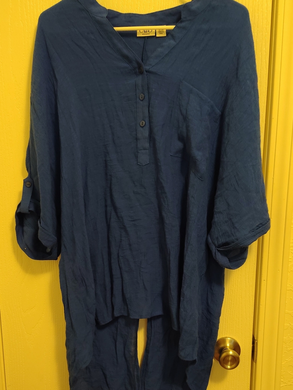 Cato's Royal Blue Casual Button-Front Men's Shirt